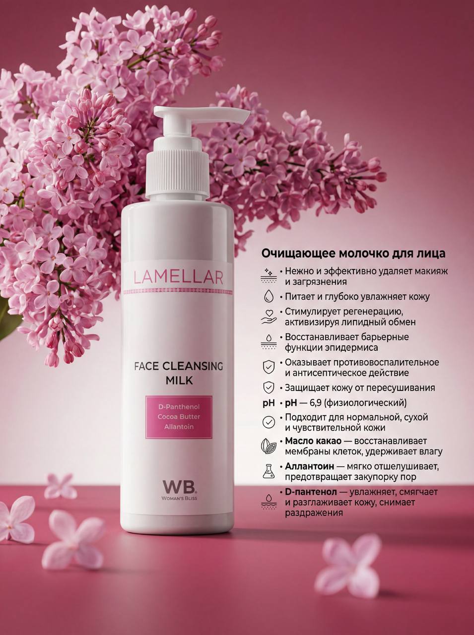 Молочко для лица очищающее - 200 мл