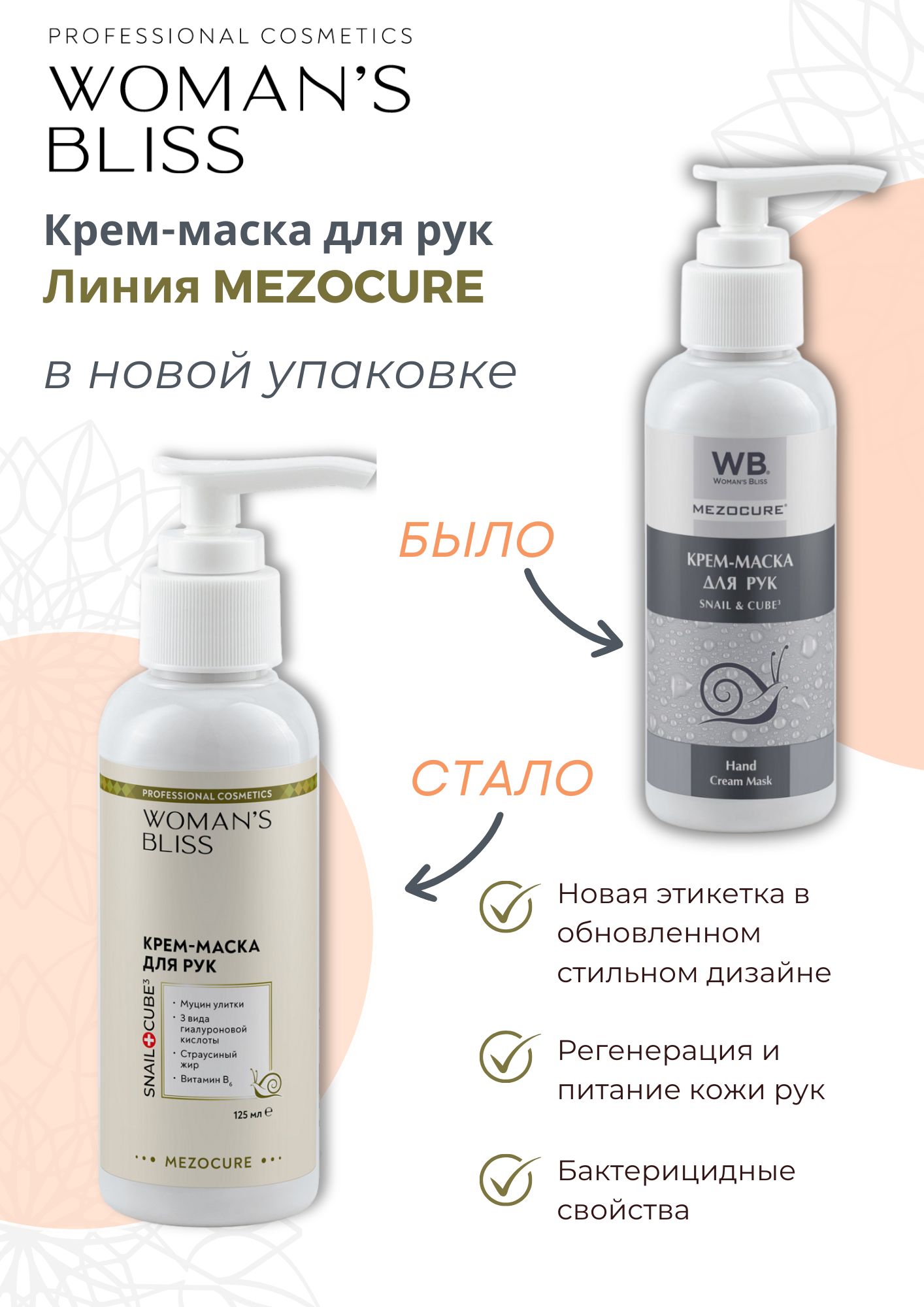 Крем-маска для рук с экстрактом улитки и 3D гиалуроновой кислотой - 125 мл