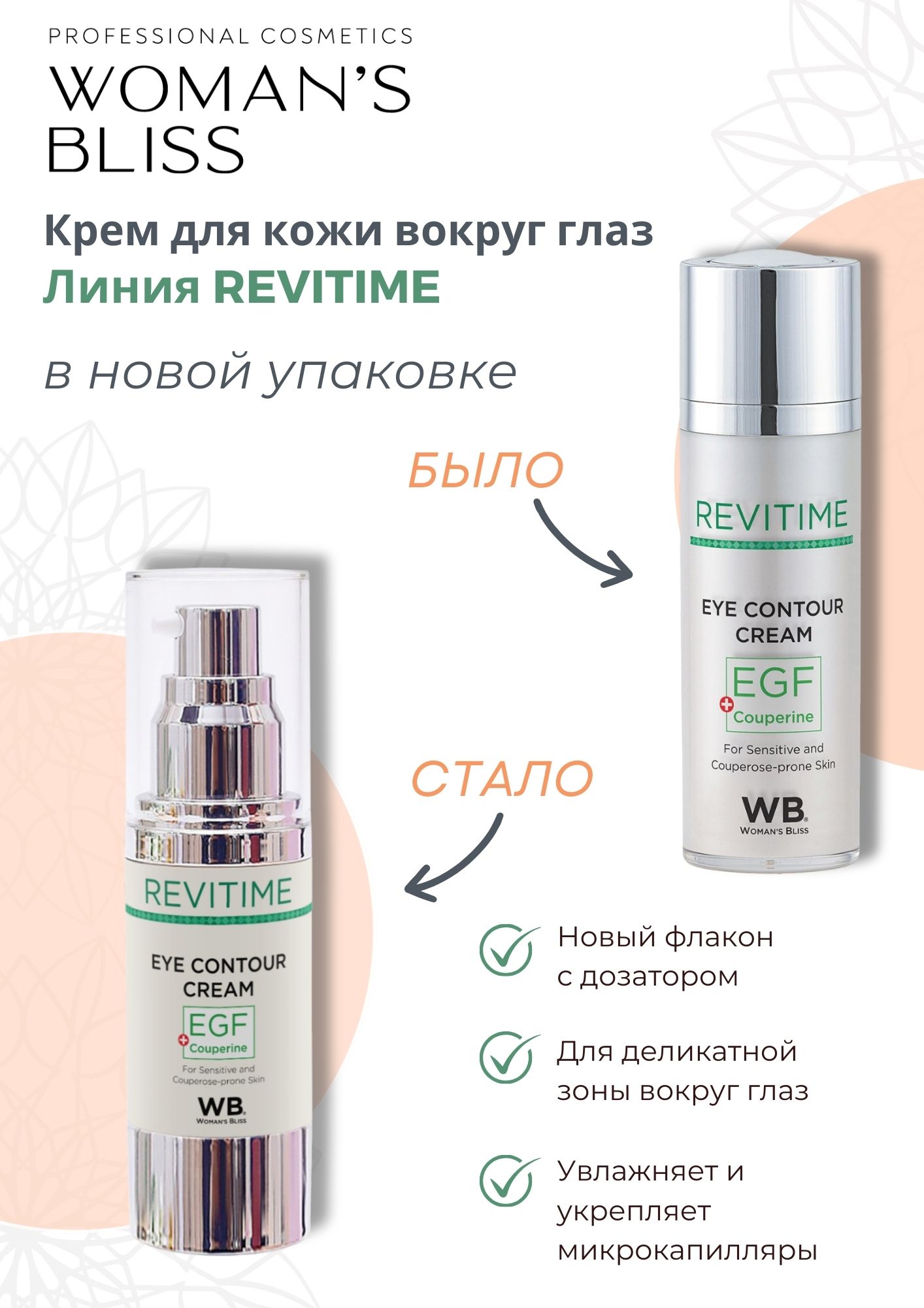 Крем для кожи вокруг глаз для чувствительной и склонной к куперозу кожи c EGF и Couperine - 30 мл