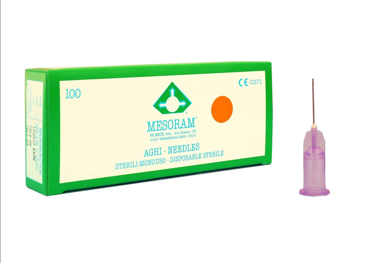Иглы для микроинъекций 30G с лазерной заточкой (0,3х6mm) 100 шт.