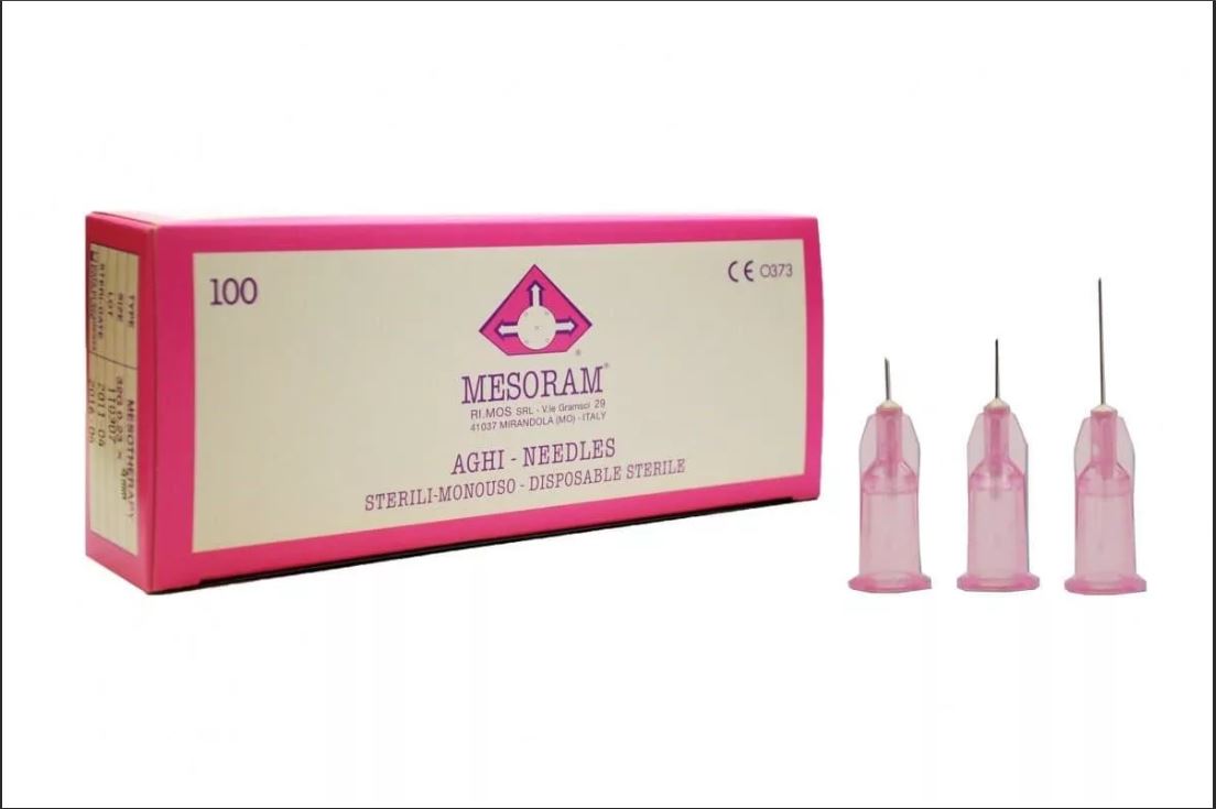Иглы для микроинъекций 32G с лазерной заточкой (0,23х4mm) 100 шт.