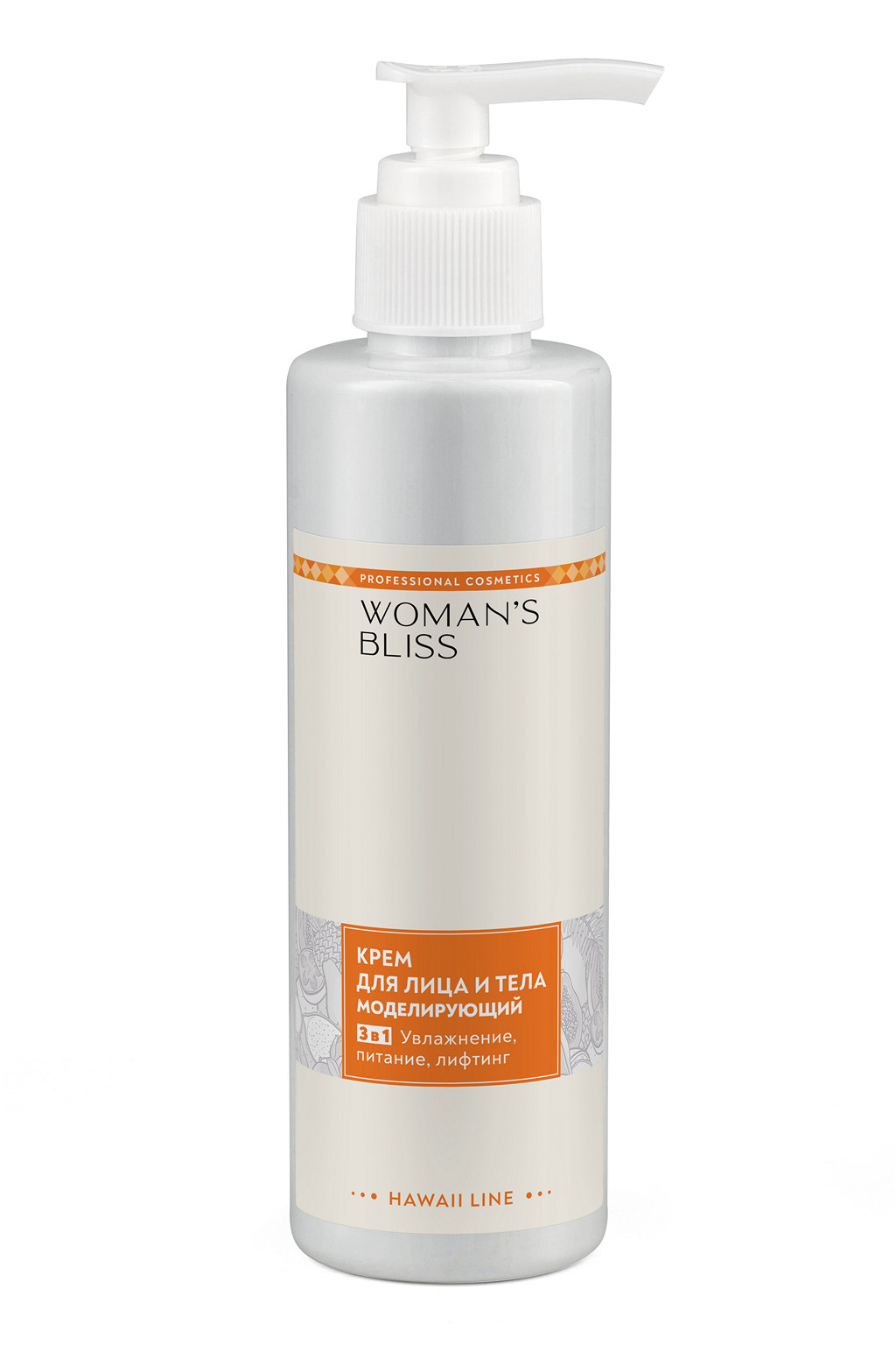 Крем для лица и тела моделирующий 3 в 1 (увлажнение, питание, лифтинг) - 200 мл
