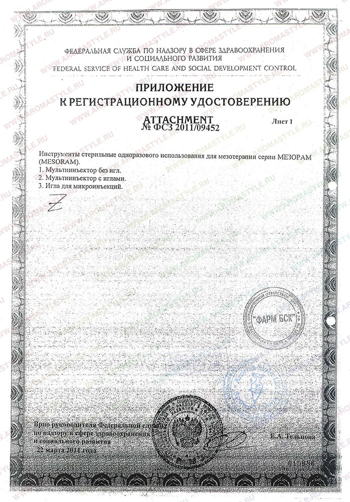 Сертификат "Иглы, шприцы" (стр. 3)